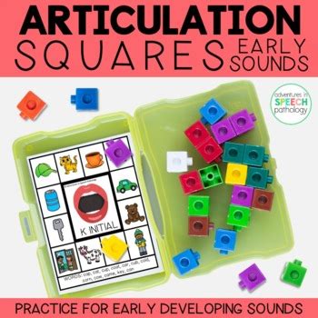 Articulation Squares For Speech Therapy EARLY Sounds TPT