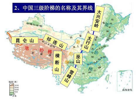 中国三大阶梯地形图 千图网