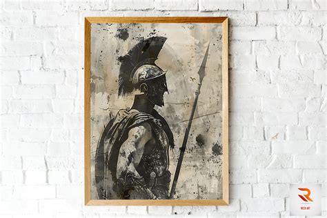 Badass Epic Spartan Warrior Wall Art Graphic By Ricco Art · Creative