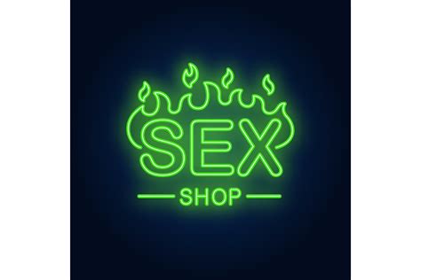 Sex Shop Lettering On Fire Graphic By Pch Vector · Creative Fabrica