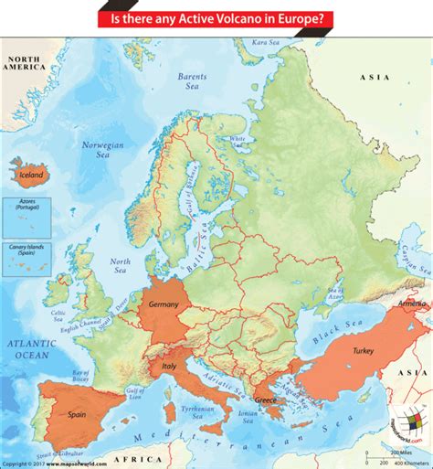 There are several active Volcanoes in Europe - Answers