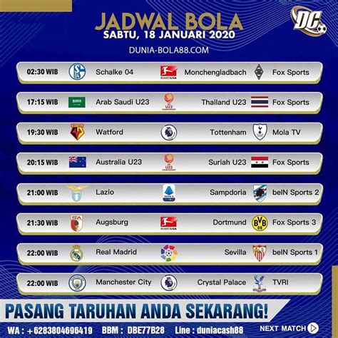 Pin On Jadwal Bola