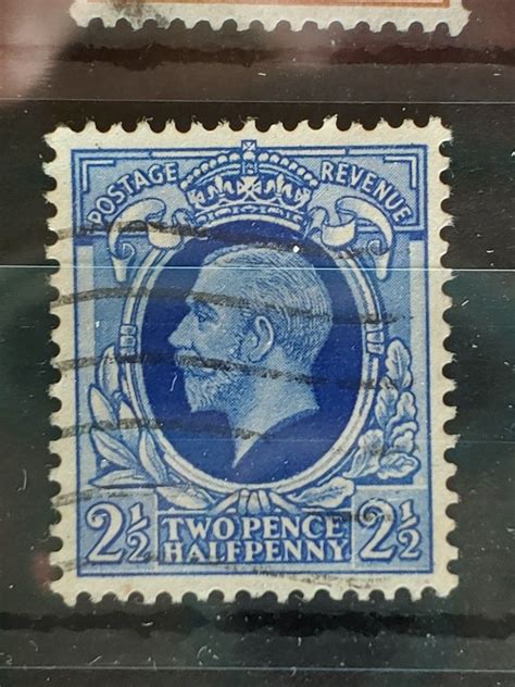 King George V Two Pence Half Penny Blue Postage Stamp Stamp Postage