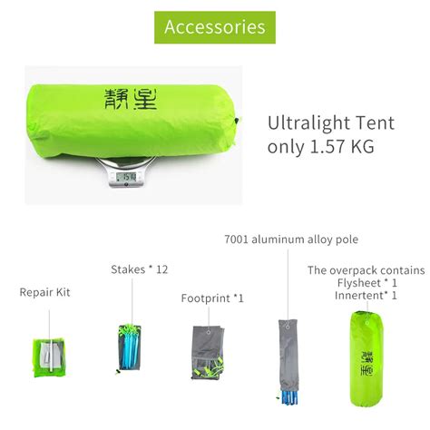 Asta Gear SKYLARKS 2persons Tent 20D Doubleside silicone Windproof Rai ...