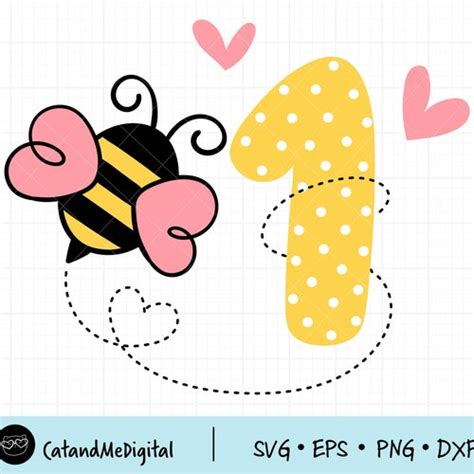 Bee One Birthday Svg Bee Birthday Svg Bee Girl Svg Bee 1st Etsy