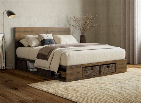 Carson Wooden Platform Bed Frame With Headboard Uk Mattress Guides