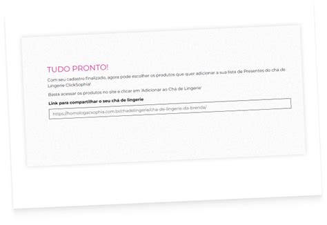 Chá de Lingerie Click Sophia