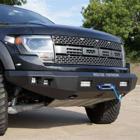 Road Armor 614r0b Stealth Winch Front Bumper With Square Light Holes For Ford F150 Raptor 2010