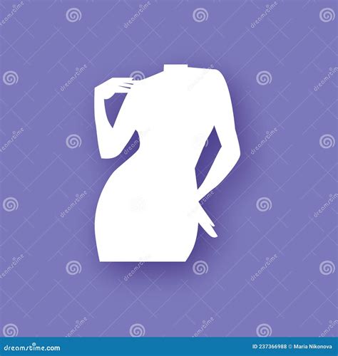 Silhouette Of A Naked Woman With A Symbol Of The Sun On A White
