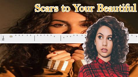 Scars To Your Beautiful Alessia Cara Easy Guitar Tabs Tutorial Fingerstyle Melody Version