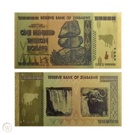 Pc Zimbabwe Trillion Dollar Banknote Non Circulating World