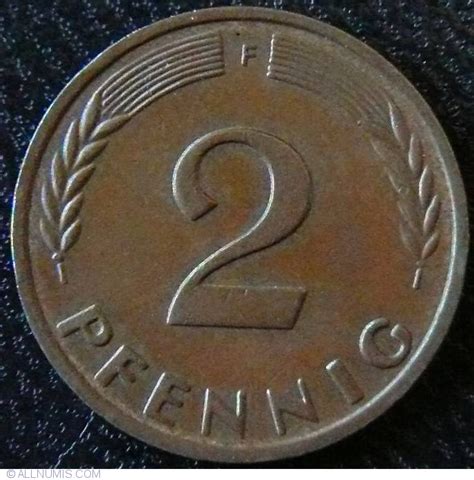 2 Pfennig 1967 F Federal Republic 1950 2001 2 Pfennig Germany