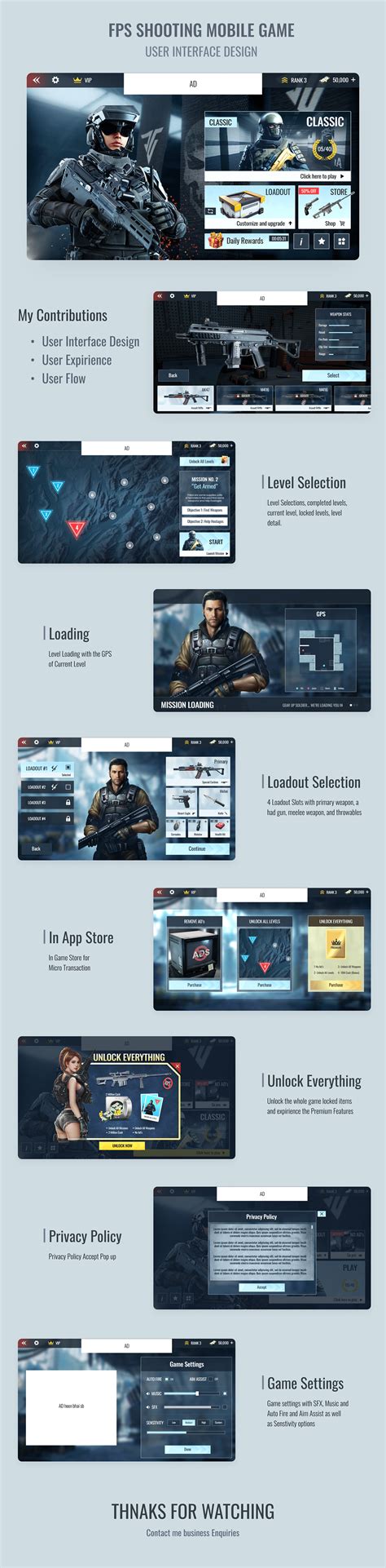FPS Shooting Mobile Game UI Design on Behance