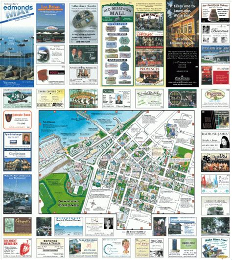 Downtown Edmonds Tourist Map Edmonds Washington • Mappery