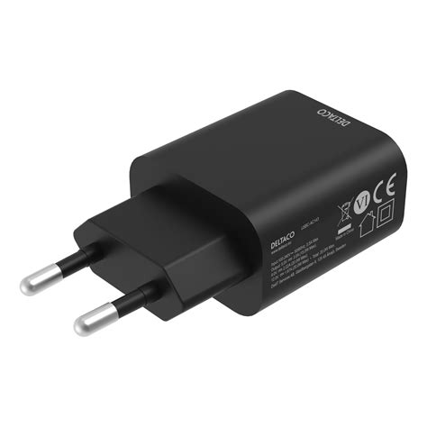 Køb Deltaco Usb c Wall Charger 1x Usb c Pd 20 W Black Oplader