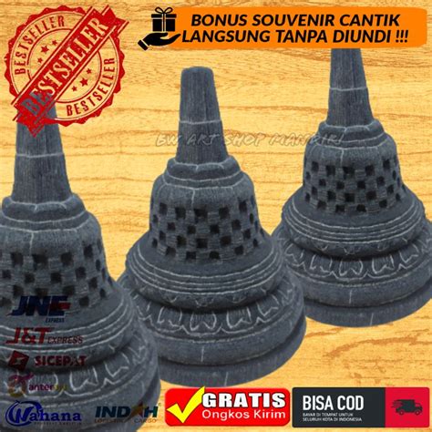 Jual BISA COD MINIATUR STUPA CANDI BOROBUDUR BISA DIBUKA PATUNG