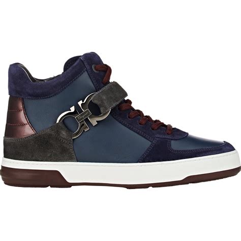 Lyst Ferragamo Mens Nayon Sneakers In Blue For Men