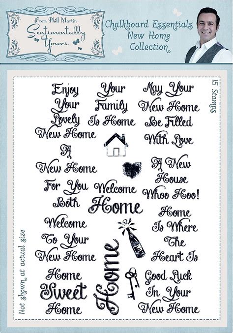 Sentimentally Yours By Phill Martin A5 Chalkboard Essentials New Home