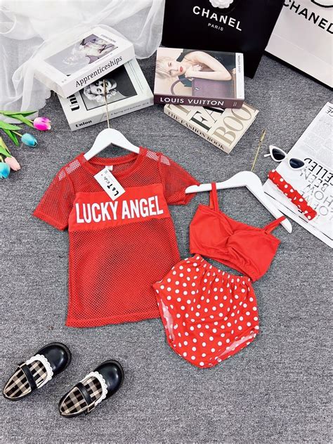 Đồ Bơi Bé Gái Kèm Áo Lưới Ngoài Và Băng Đô Bikini Cho Bé Diện Hè Đủ Sz 8 30kg Lazada vn