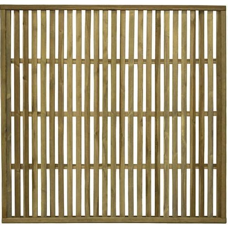 Forest 6 X 3 Pressure Treated Contemporary Slatted Fence Panel Pack