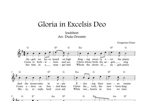 Gloria In Excelsis Deo Lyrics