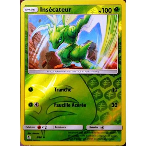 Carte Pokémon 5 68 Insécateur Reverse Sl115 Soleil Et Lune