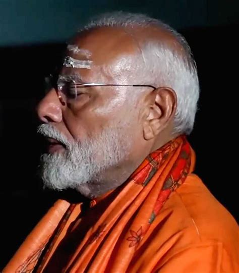 Prime Minister Narendra Modi Meditates At The Vivekananda Rock Memorial