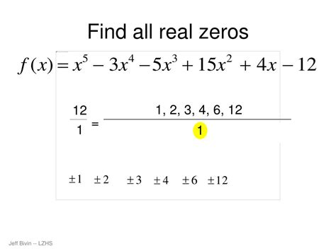 Ppt Finding Zeros Of Polynomials Powerpoint Presentation Free