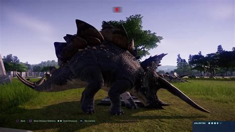 Jurassic World Evolution Stegoceratops Pair Vs Indominus Rex Base Genome Youtube