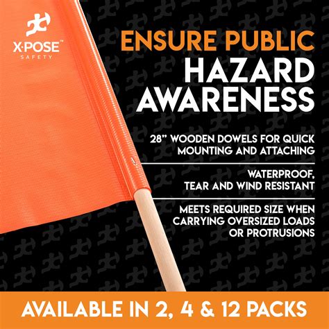 Snapklik.com : Orange Safety Flags,18"x18" Orange Flag,Square Safety