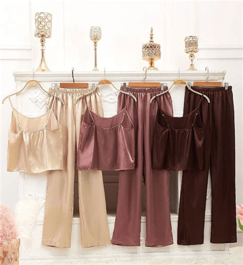 Classic Satin Camisole Pajama Set Picture Perfect Lingerie