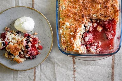 Crumble de frutos rojos sin TACC postre sin gluten fácil y económico