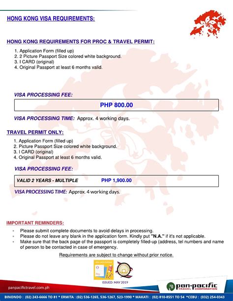 Hong Kong Visa & Travel Permit Requirements – Pan Pacific Travel