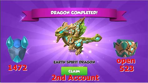 Got Earth Spirit Dragon In 2nd Account Dragon Mania Legends Collected