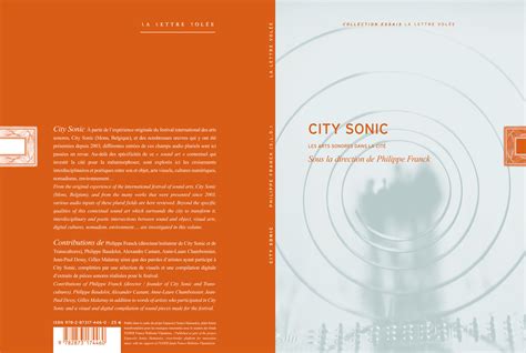 City Sonic Les arts sonores dans la cité parution du livre aux