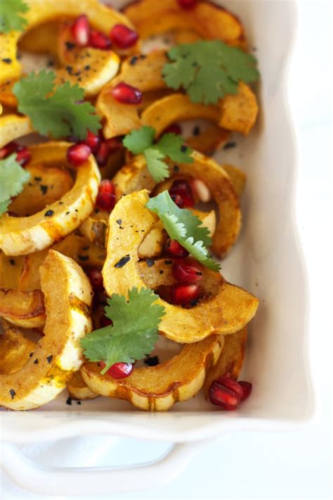 Roasted Delicata Squash Recipe With Pomegranate Rainbow Delicious