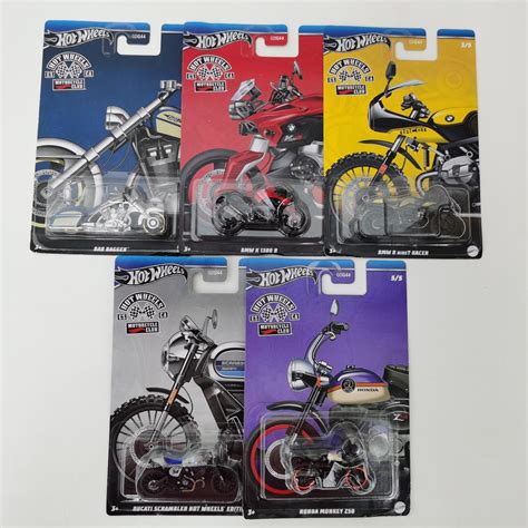 Set Motosikal Hot Wheels Motorcycle Club Series Original Bad Bagger Bmw K R Ducati