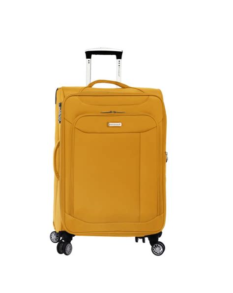 Чемодан большой L тканевый Snowball 87303 79×47×31см 103+16л Желтый от ...