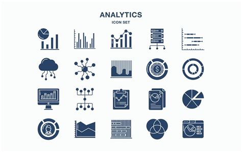 Graph And Data Analytics Icon Set 10404989 Vector Art At Vecteezy