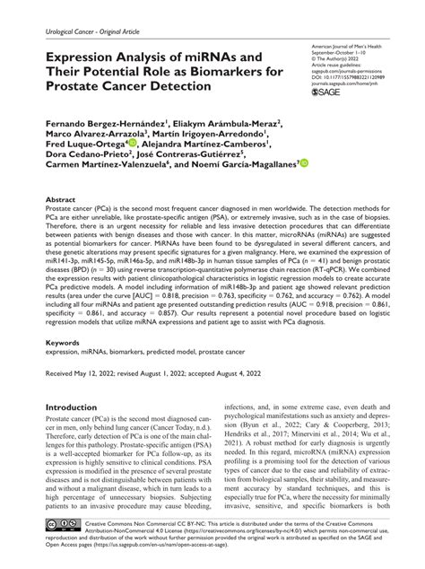 Pdf Expression Analysis Of Mirnas And Their Potential Role As