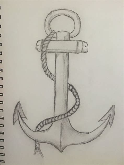 Day 4 — Lili Loves Anchor Drawings Drawings Pencil Art