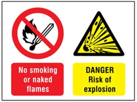 No Smoking Or Naked Flames Danger Risk Of Explosion Safety Sign Mp Label Source