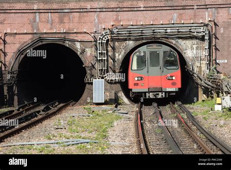 London Underground Tunnel Train High Resolution Stock Photography and