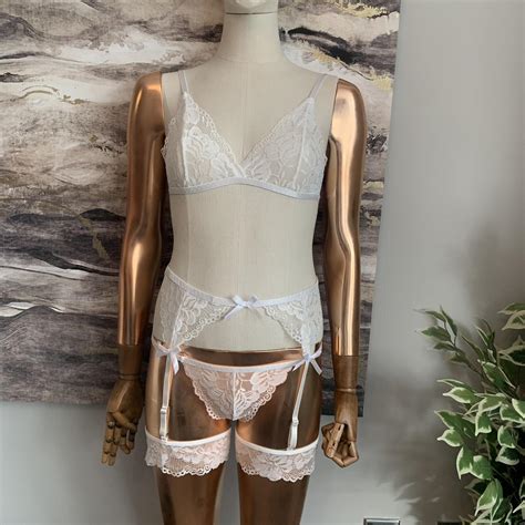 White Sexy Lingerie Set By Rslove Depop