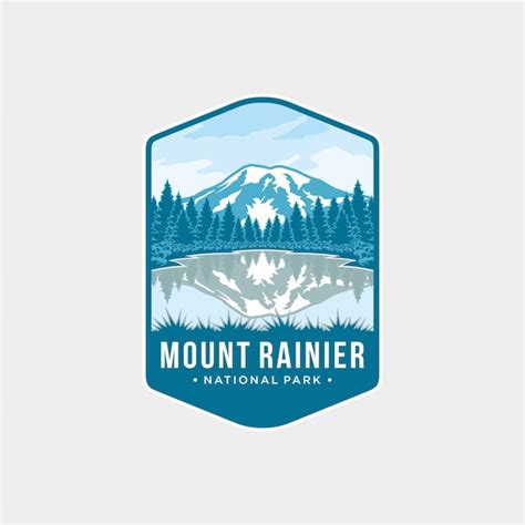 Illustration Du Logo Du Patch Embl Me Du Parc National Du Mont Rainier