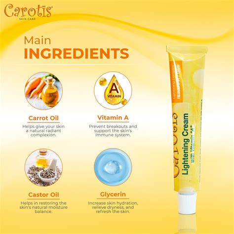 Carotis 7 Days Lightening Cream 30gr With Vitamin Lightening Creams Lightening Carrots Oil