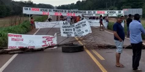 Manifestantes Sem Terra Bloqueiam Rodovia Em Mt Para Cobrar Reforma