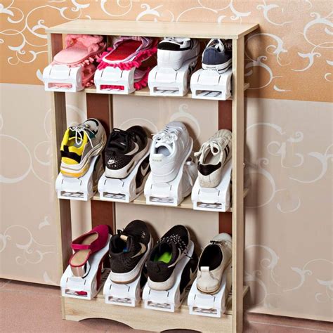 Ceispob Shoe Organizer Space Saver Adjustable Shoe Slots