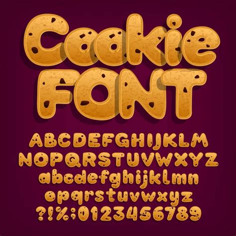 Chocolate Cookie Alphabet Fuente Letras De Postre May Sculas Y Min