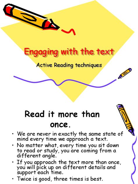 Active Reading Techniques Reading Process Cognitive Science